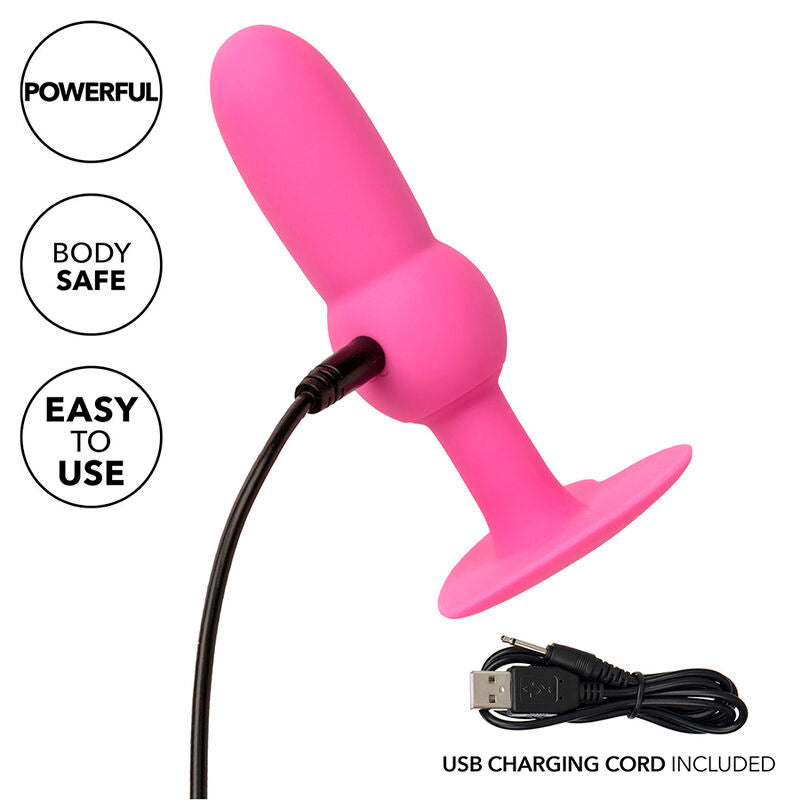 CALEXOTICS - FIRST TIME PLUG ANALE SONDA PERLINE 10 VIBRAZIONI ROSA - CALEXOTICS | Lingerie Harness Boutique
