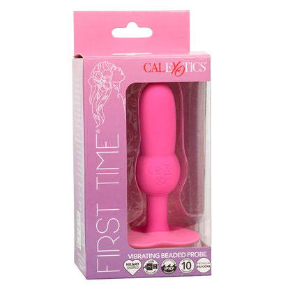 CALEXOTICS - FIRST TIME PLUG ANALE SONDA PERLINE 10 VIBRAZIONI ROSA - CALEXOTICS | Lingerie Harness Boutique