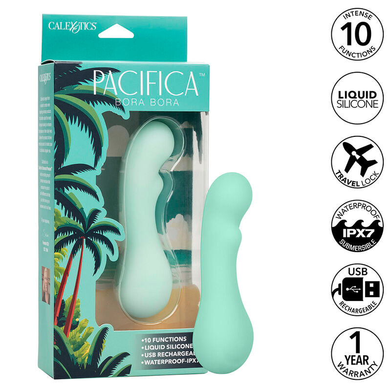 CALEXOTICS - PACIFICA BORA BORA STIMOLATORE PUNTO G 10 VIBRAZIONI AQUA - CALEXOTICS | Lingerie Harness Boutique