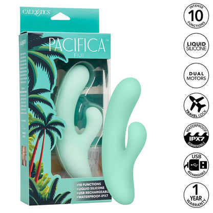 CALEXOTICS - PACIFICA FIJI VIBRATORE E STIMOLATORE PUNTO G 10 VIBRAZIONI AQUA - CALEXOTICS | Lingerie Harness Boutique