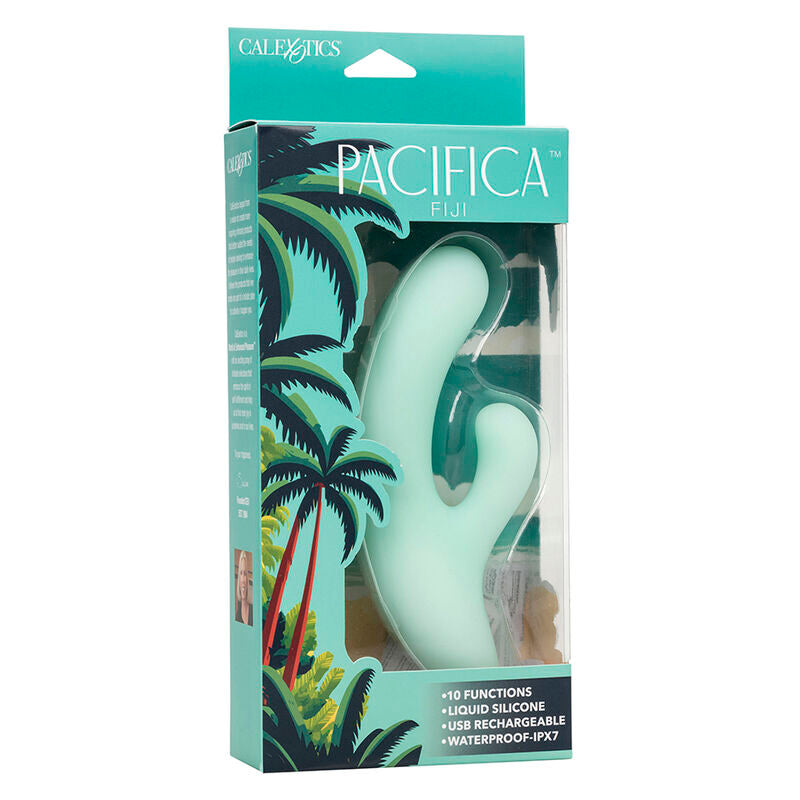 CALEXOTICS - PACIFICA FIJI VIBRATORE E STIMOLATORE PUNTO G 10 VIBRAZIONI AQUA - CALEXOTICS | Lingerie Harness Boutique