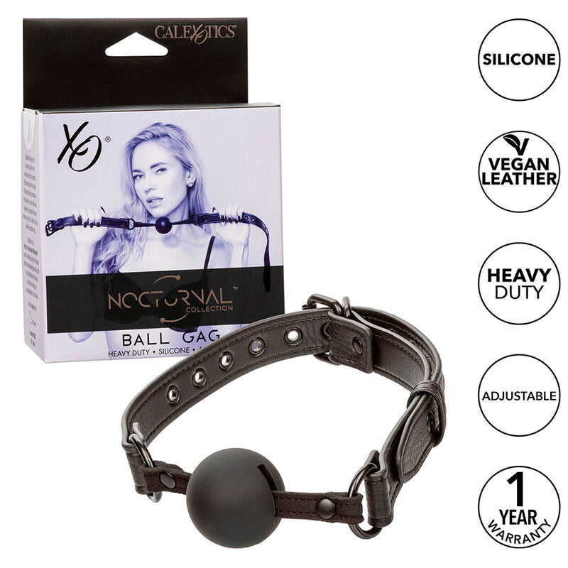 CALEXOTICS - NOCTURNAL BALL GAG SILICONE NERO - CALEXOTICS | Lingerie Harness Boutique