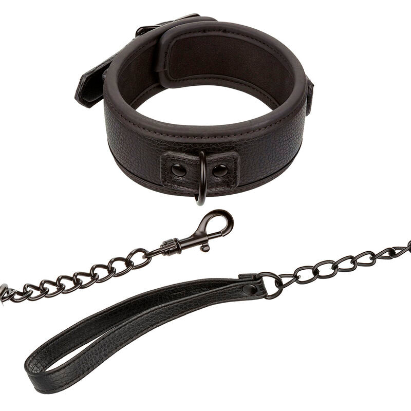 CALEXOTICS - NOCTURNAL COLLARE E GUINZAGLIO IN PELLE REGOLABILE NERO - CALEXOTICS | Lingerie Harness Boutique