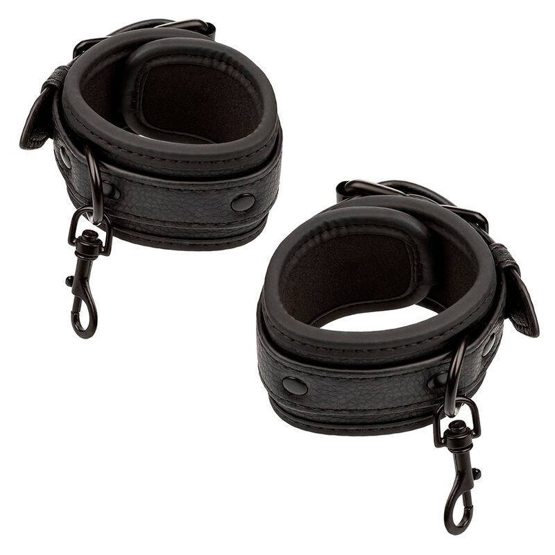 CALEXOTICS - NOCTURNAL CINGHIE PER LETTO IN PELLE REGOLABILI NERE - CALEXOTICS | Lingerie Harness Boutique