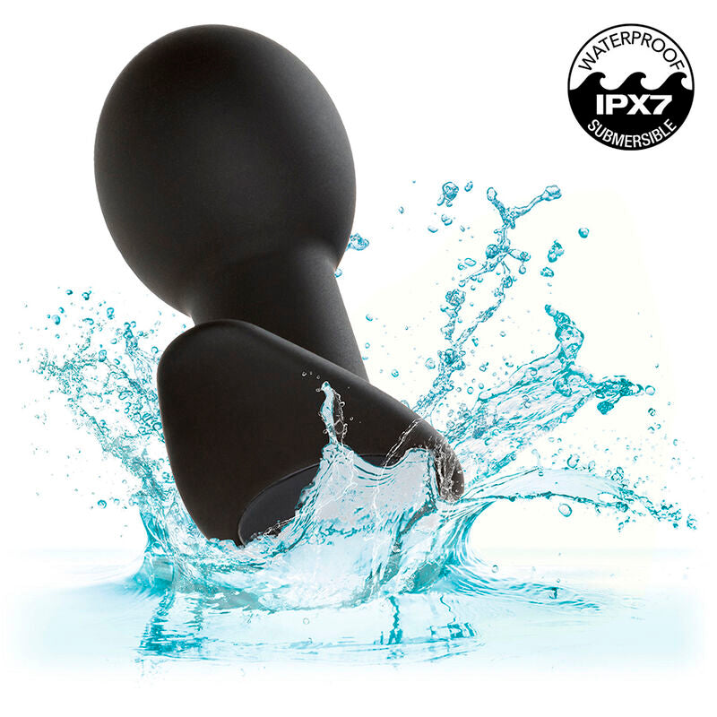 CALEXOTICS - ROCK BOTTOM ANAL PLUG 10 VIBRAZIONI SILICONE NERO - CALEXOTICS | Lingerie Harness Boutique