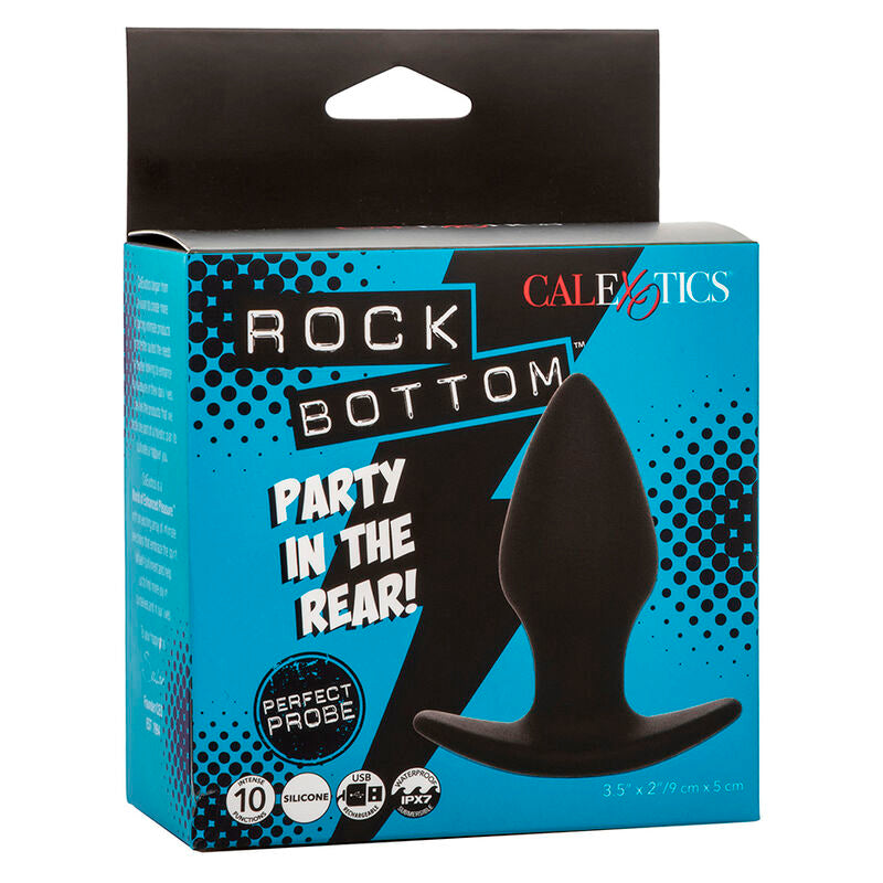 CALEXOTICS - ROCK BOTTOM PERFECT ANAL PLUG 10 VIBRAZIONI SILICONE NERO - CALEXOTICS | Lingerie Harness Boutique