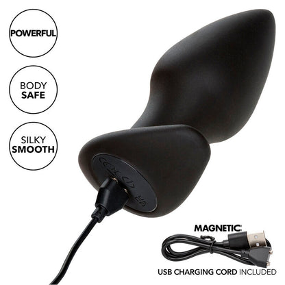 CALEXOTICS - ROCK BOTTOM PERFECT ANAL PLUG 10 VIBRAZIONI SILICONE NERO - CALEXOTICS | Lingerie Harness Boutique