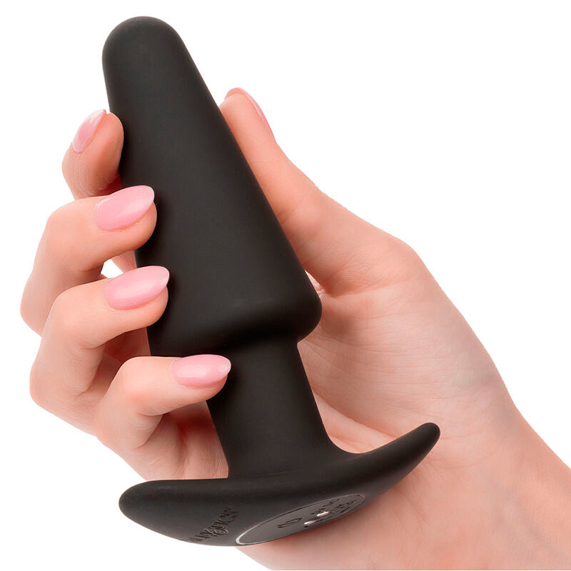 CALEXOTICS - ROCK BOTTOM TAPPO ANALE CONICO 10 VIBRAZIONI SILICONE NERO - CALEXOTICS | Lingerie Harness Boutique