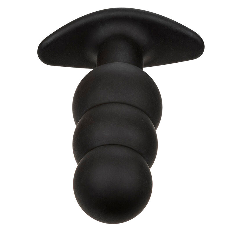 CALEXOTICS - ROCK BOTTOM PERLINE TAPPO ANALE 10 VIBRAZIONI SILICONE NERO - CALEXOTICS | Lingerie Harness Boutique