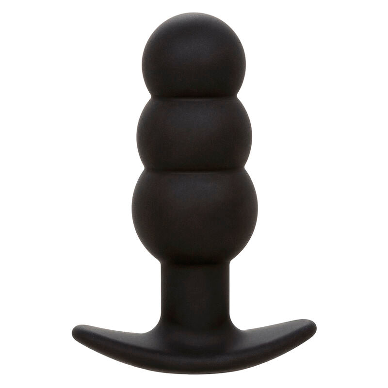 CALEXOTICS - ROCK BOTTOM PERLINE TAPPO ANALE 10 VIBRAZIONI SILICONE NERO - CALEXOTICS | Lingerie Harness Boutique
