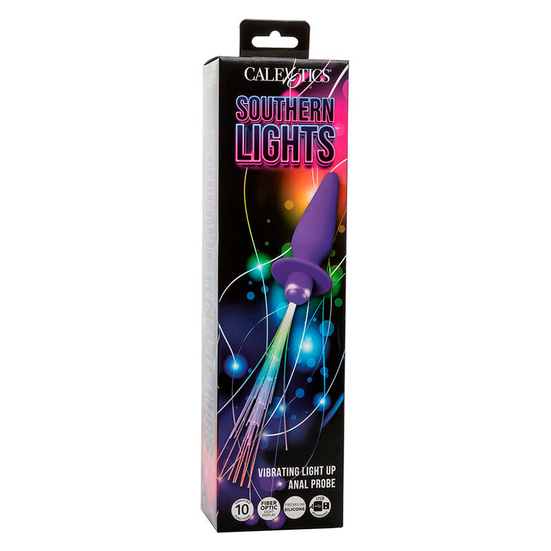 CALEXOTICS - SOUTHERN LIGHTS LIGHT UP PLUG ANALE 10 VIBRAZIONI SILICONE VIOLA - CALEXOTICS | Lingerie Harness Boutique