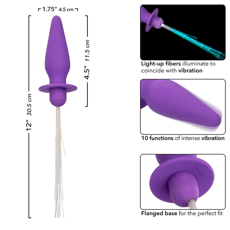 CALEXOTICS - SOUTHERN LIGHTS LIGHT UP PLUG ANALE 10 VIBRAZIONI SILICONE VIOLA - CALEXOTICS | Lingerie Harness Boutique