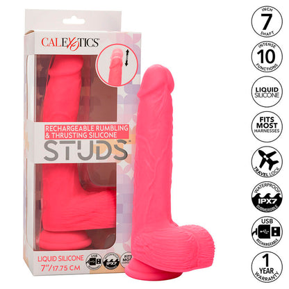 CALEXOTICS - STUDS VIBRATORE REALISTICO 10 VIBRAZIONI ROSA - CALEXOTICS | Lingerie Harness Boutique