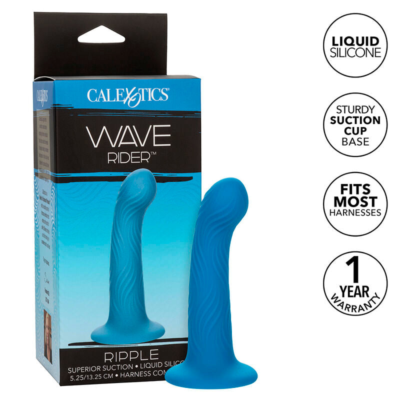 CALEXOTICS - WAVE RIDER RIPPLE ANAL PLUG BLU - CALEXOTICS | Lingerie Harness Boutique