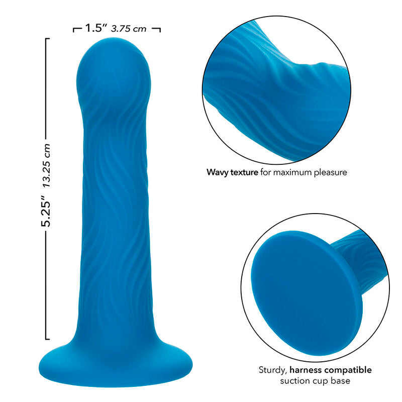 CALEXOTICS - WAVE RIDER RIPPLE ANAL PLUG BLU - CALEXOTICS | Lingerie Harness Boutique