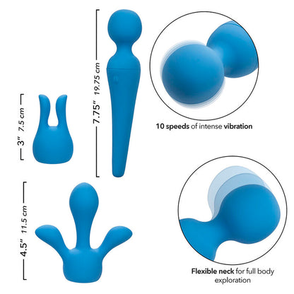 CALEXOTICS - COUTURE KIT VIBRATORE WAND 10 VIBRAZIONI BLU - CALEXOTICS | Lingerie Harness Boutique