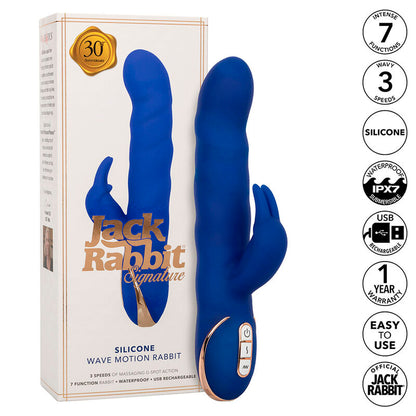 CALEXOTICS - JACK RABBIT VIBRATORE WAVE MOTION BLU - CALEXOTICS | Lingerie Harness Boutique