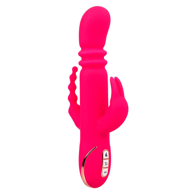 CALEXOTICS - JACK FANTASY VIBRATORE TRIPLO RISCALDATO ROSA CONIGLIO - CALEXOTICS | Lingerie Harness Boutique