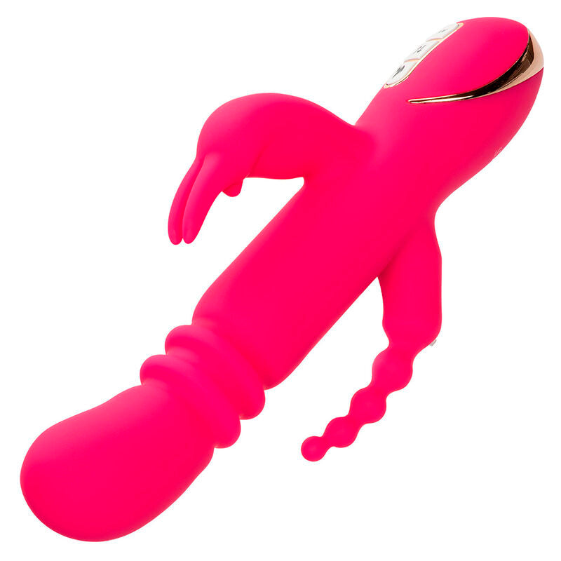 CALEXOTICS - JACK FANTASY VIBRATORE TRIPLO RISCALDATO ROSA CONIGLIO - CALEXOTICS | Lingerie Harness Boutique
