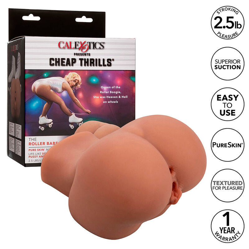 CALEXOTICS - THE ROLLER BABE DOPPIO MASTURBATORE REALISTICO FLESH - CALEXOTICS | Lingerie Harness Boutique