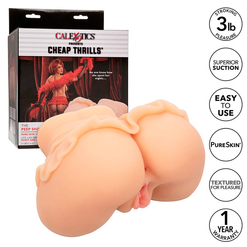 CALEXOTICS - THE PEEP SHOW GIRL DOPPIO MASTURBATORE REALISTICO FLESH - CALEXOTICS | Lingerie Harness Boutique