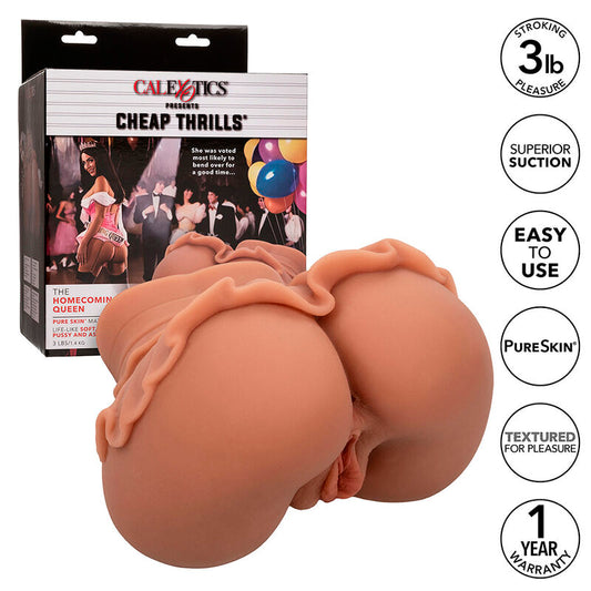 CALEXOTICS - LA REGINA DEL BENVENUTO DOPPIO MASTURBATORE REALISTICO CARAMELLO - CALEXOTICS | Lingerie Harness Boutique