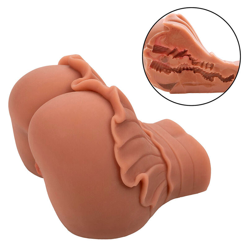 CALEXOTICS - LA REGINA DEL BENVENUTO DOPPIO MASTURBATORE REALISTICO CARAMELLO - CALEXOTICS | Lingerie Harness Boutique