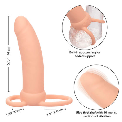 CALEXOTICS - MAXX THICK DUAL PENETRATOR 10 VIBRAZIONI CARNE - CALEXOTICS | Lingerie Harness Boutique