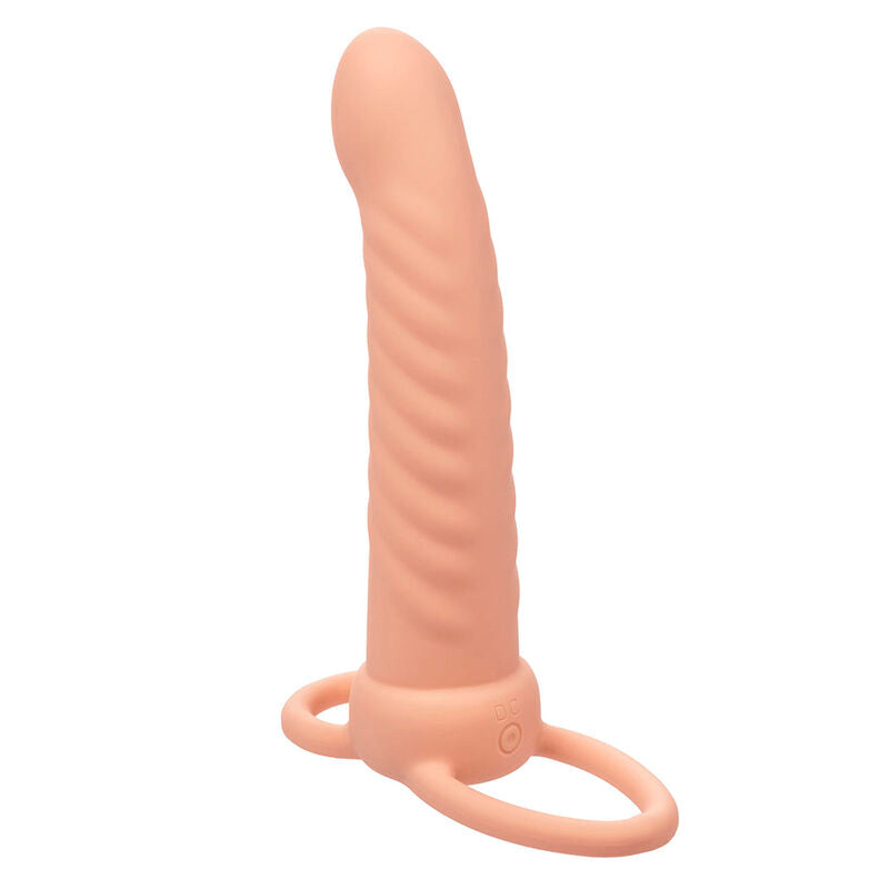 CALEXOTICS - MAXX RIBBED DUAL PENETRATOR 10 VIBRAZIONI CARNE - CALEXOTICS | Lingerie Harness Boutique
