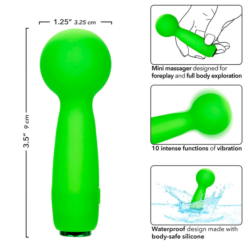 CALEXOTICS - NEON VIBES BUBBLY VIBE IL MINI MASSAGGIATORE 10 VIBRAZIONI VERDE - CALEXOTICS | Lingerie Harness Boutique