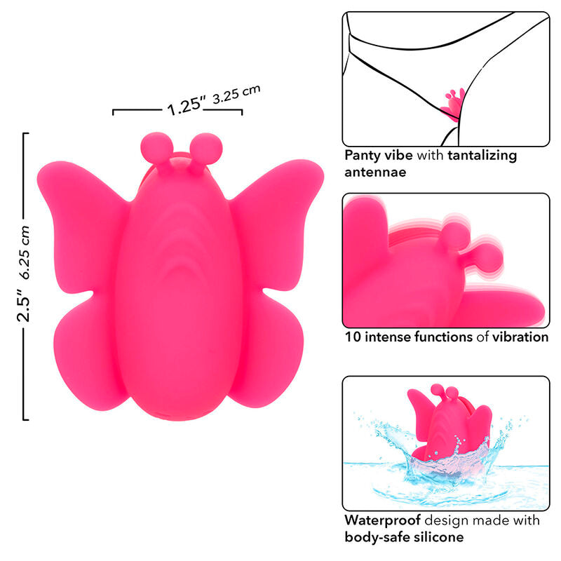 CALEXOTICS - NEON VIBES FLUTTER VIBE STIMOLATORE 10 VIBRAZIONI ROSA - CALEXOTICS | Lingerie Harness Boutique