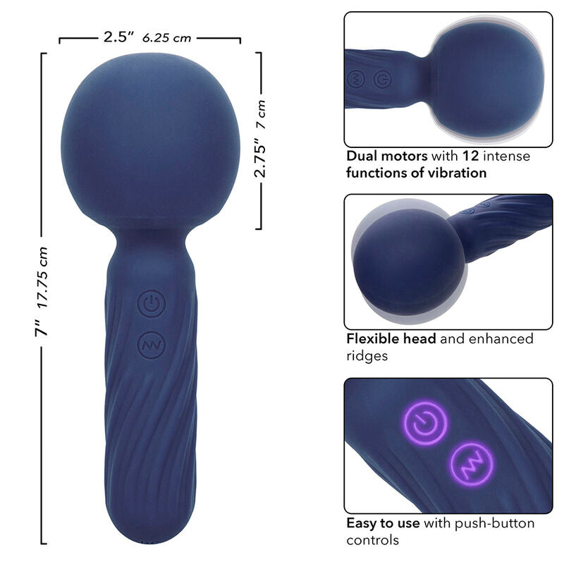 CALEXOTICS - CHARISMA SEDUCTION MASSAGGIATORE 12 FUNZIONI 17,75 CM X 6,25 CM VIOLA - CALEXOTICS | Lingerie Harness Boutique