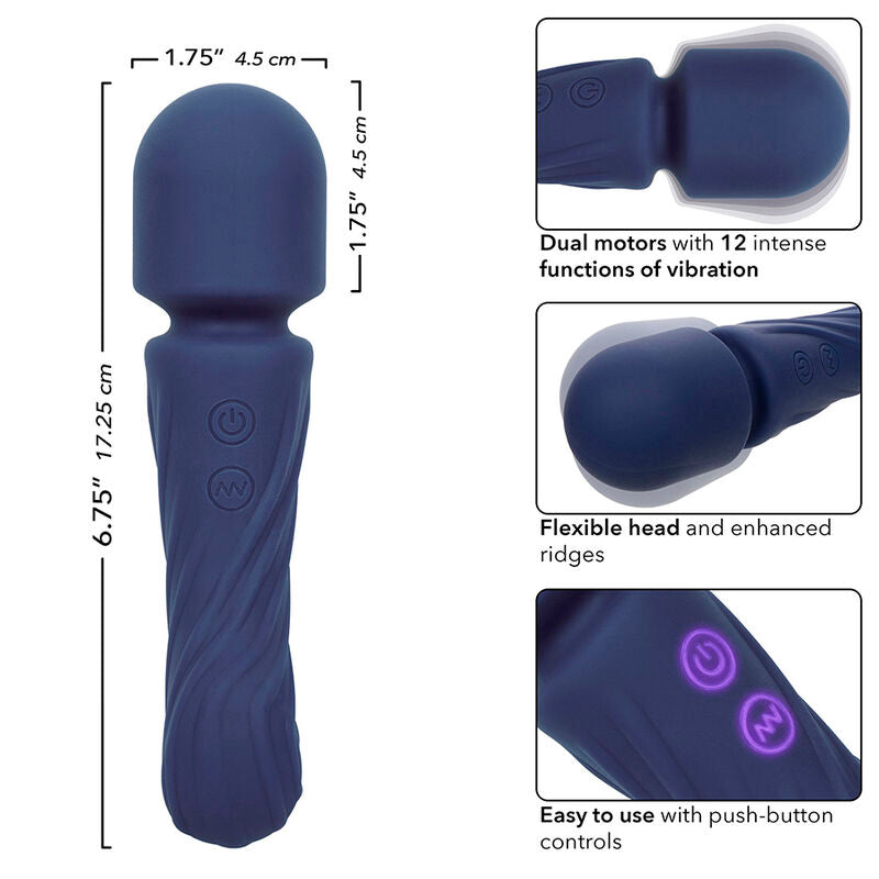 CALEXOTICS - CHARISMA ALLURE MASSAGGIATORE DOPPIO MOTORE 12 FUNZIONI 17,25 CM X 4,5 CM VIOLA - CALEXOTICS | Lingerie Harness Boutique