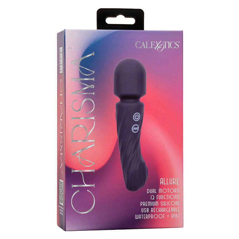 CALEXOTICS - CHARISMA ALLURE MASSAGGIATORE DOPPIO MOTORE 12 FUNZIONI 17,25 CM X 4,5 CM VIOLA - CALEXOTICS | Lingerie Harness Boutique