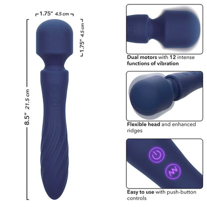CALEXOTICS - CHARISMA MYSTIQUE MASSAGGIATORE DOPPIO MOTORE 12 FUNZIONI 20,5 CM X 4,5 CM VIOLA - CALEXOTICS | Lingerie Harness Boutique