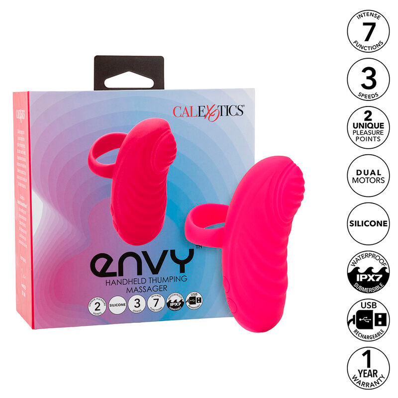 CALEXOTICS - ENVY MASSAGGIATORE PALLA ROTANTE PORTATILE 7 VIBRAZIONI ROSA - CALEXOTICS | Lingerie Harness Boutique