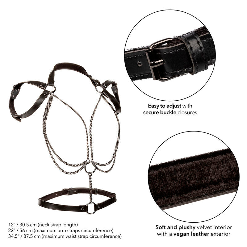 CALEXOTICS - EUPHORIA MULTICHAIN HALTER HARNESS PREMIUM - CALEXOTICS | Lingerie Harness Boutique