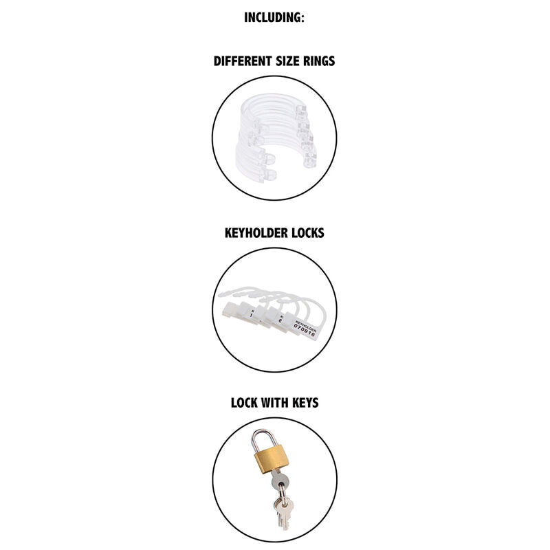 HIDDEN DESIRE - EXTREME GABBIA PER CAZZO CASTITÀ ACRILICO REGOLABILE TRASPARENTE - HIDDEN DESIRE | Lingerie Harness Boutique