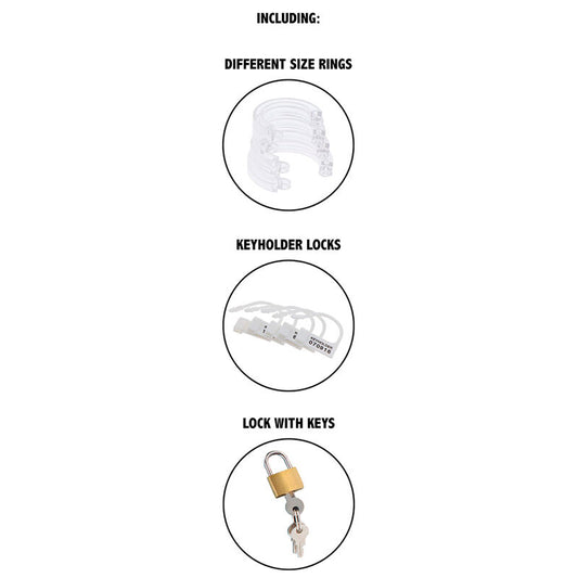 HIDDEN DESIRE - EXTREME GABBIA PER CAZZO CASTITÀ ACRILICO REGOLABILE TRASPARENTE - HIDDEN DESIRE | Lingerie Harness Boutique