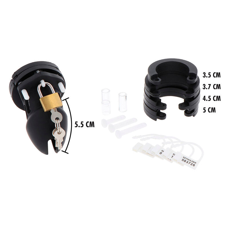 HIDDEN DESIRE - EXTREME GABBIA PER CAZZO IN SILICONE TAGLIA S NERA - HIDDEN DESIRE | Lingerie Harness Boutique