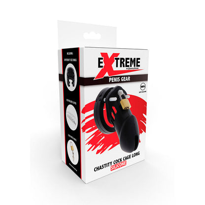 HIDDEN DESIRE - EXTREME GABBIA PER CAZZO IN SILICONE TAGLIA L NERA - HIDDEN DESIRE | Lingerie Harness Boutique