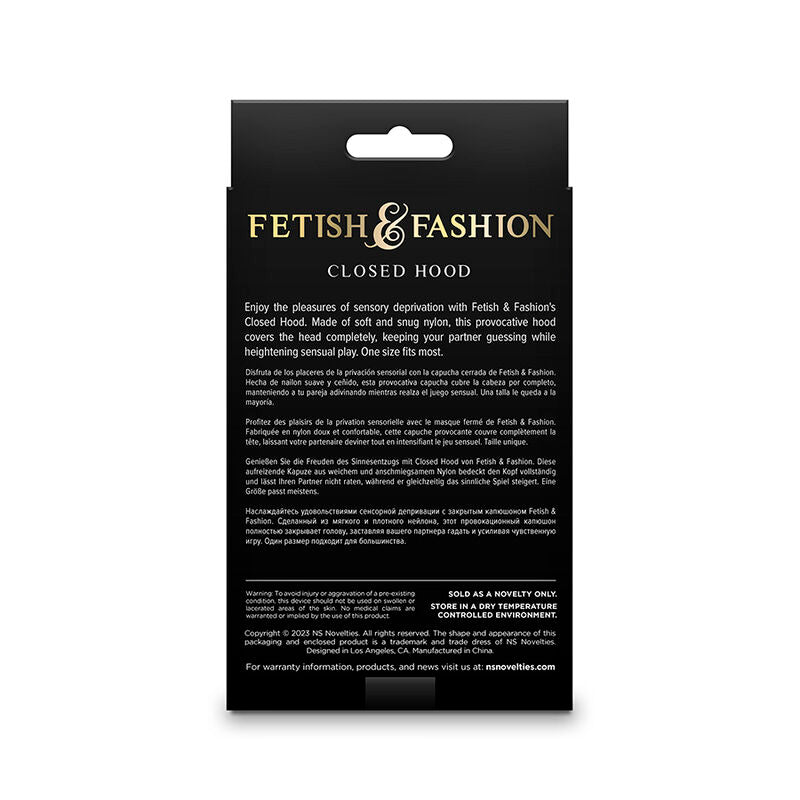 NS NOVELTIES - FETISH & FASHION CAPPUCCIO CHIUSO NYLON BIANCO - NS NOVELTIES | Lingerie Harness Boutique
