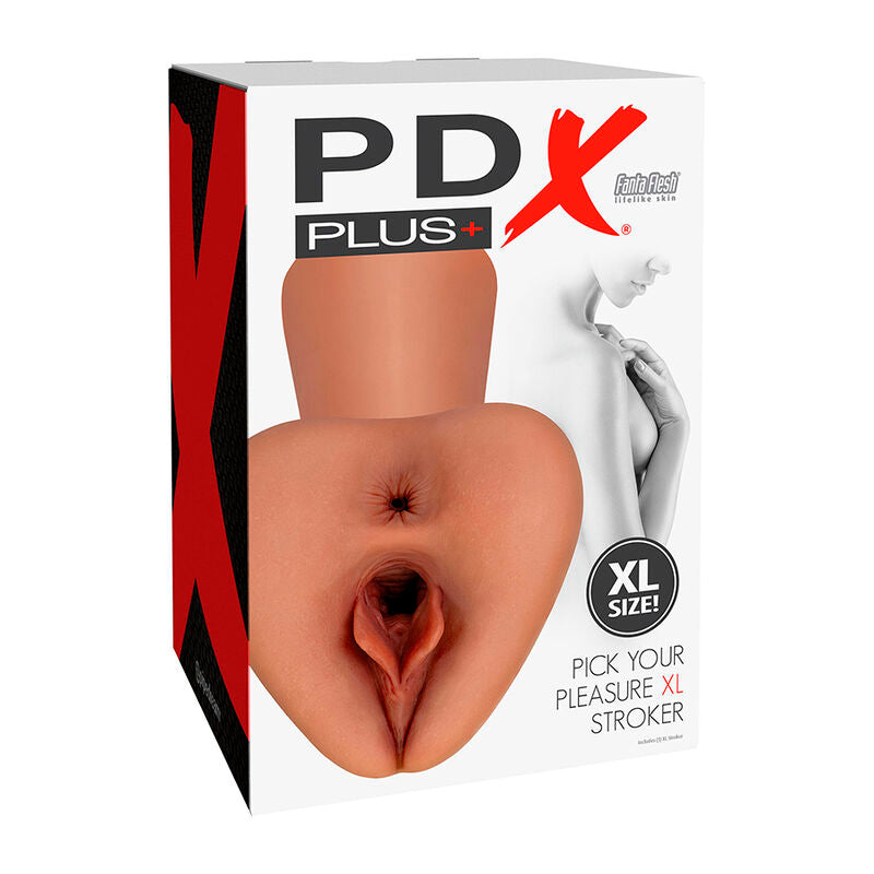 PDX PLUS - PICK YOUR PLEASURE  XL REALISTICO STROKER MARRONE - PDX PLUS+ | Lingerie Harness Boutique
