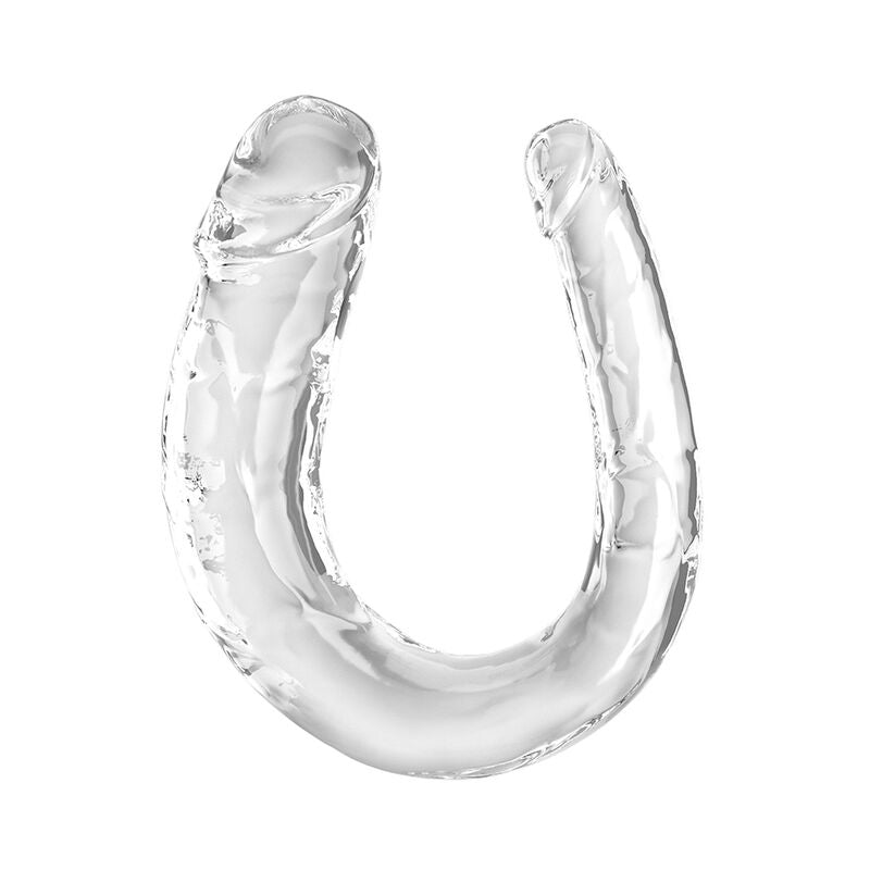 KING COCK - DOUBLE TROUBLE DOPPIO DILDO 33 CM TRASPARENTE - KING COCK | Lingerie Harness Boutique