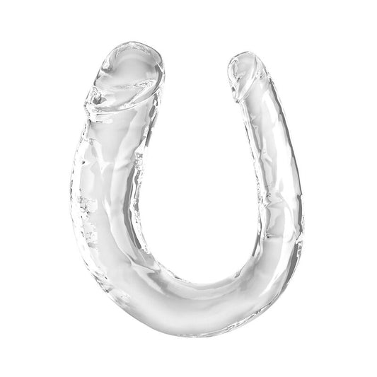 KING COCK - DOUBLE TROUBLE DOPPIO DILDO 33 CM TRASPARENTE - KING COCK | Lingerie Harness Boutique