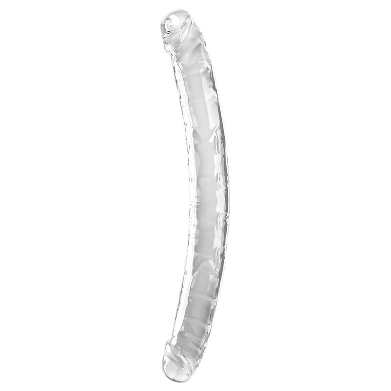 KING COCK - DOUBLE TROUBLE DOPPIO TROUBLE 46 CM TRASPARENTE - KING COCK | Lingerie Harness Boutique