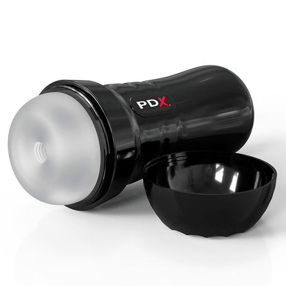 PDX EXTREME - SLIDE &amp; GLIDE SELF-LUBRICATING MASTURBATOR CLEAR