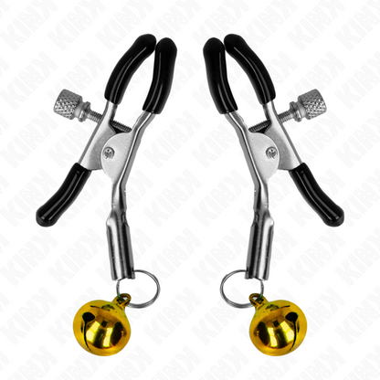 KINK - PINZA PER CAPEZZOLO A CAMPANA SINGOLA ORO 6 CM - KINK COLLAR & GAG | Lingerie Harness Boutique