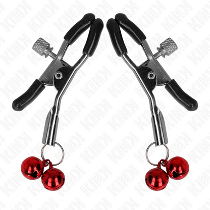 KINK - MORSETTO PER CAPEZZOLI DOPPIA CAMPANA ROSSO 6 CM