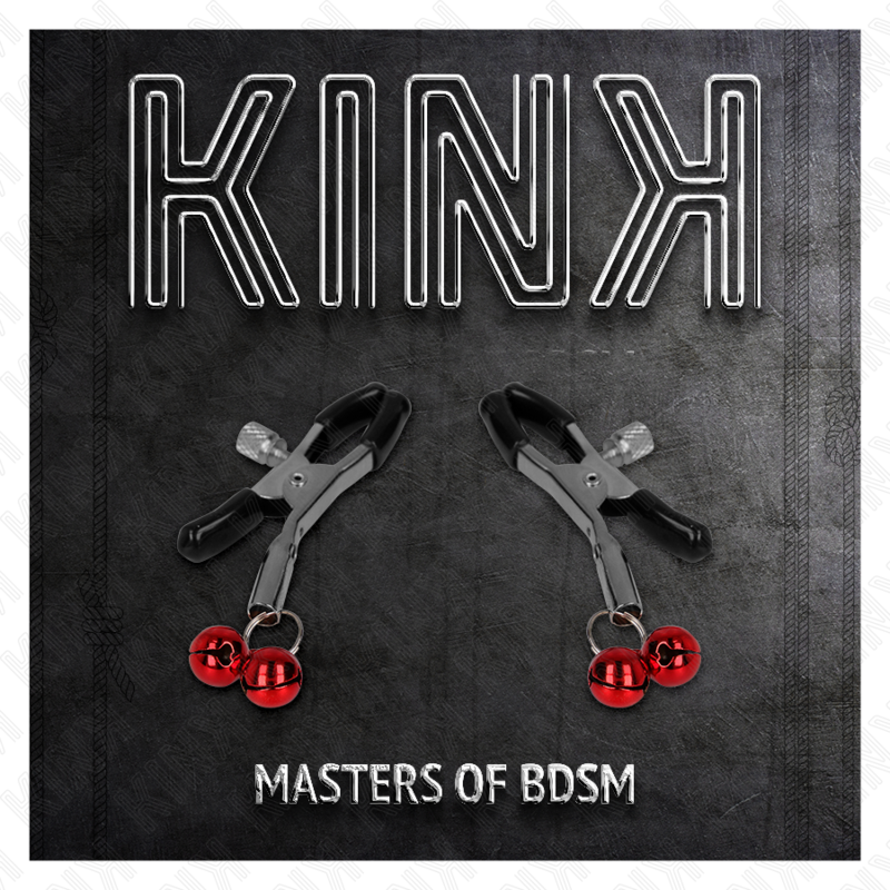 KINK - MORSETTO PER CAPEZZOLI DOPPIA CAMPANA ROSSO 6 CM - Lingerie Harness Boutique | Lingerie Harness Boutique